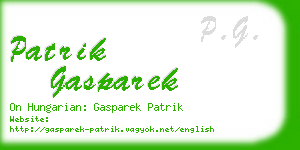 patrik gasparek business card
